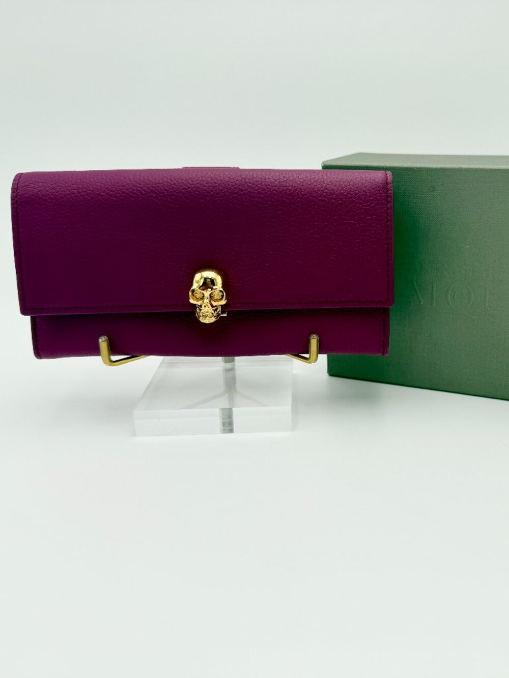 ALEXANDER MCQUEEN Pebbled Leather Continental Wallet